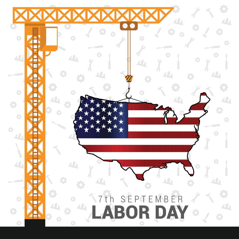 Celebrating Labour day design card vector