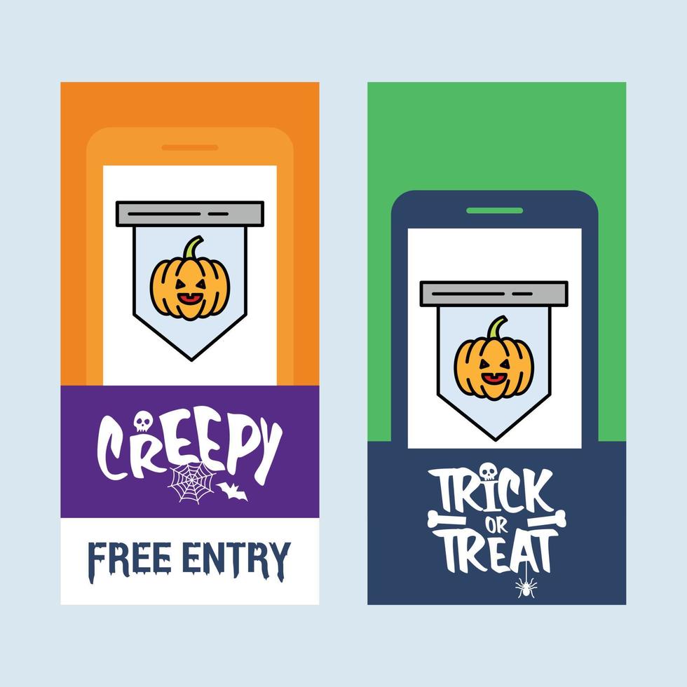 Happy Halloween invitation design with pumpkin vector