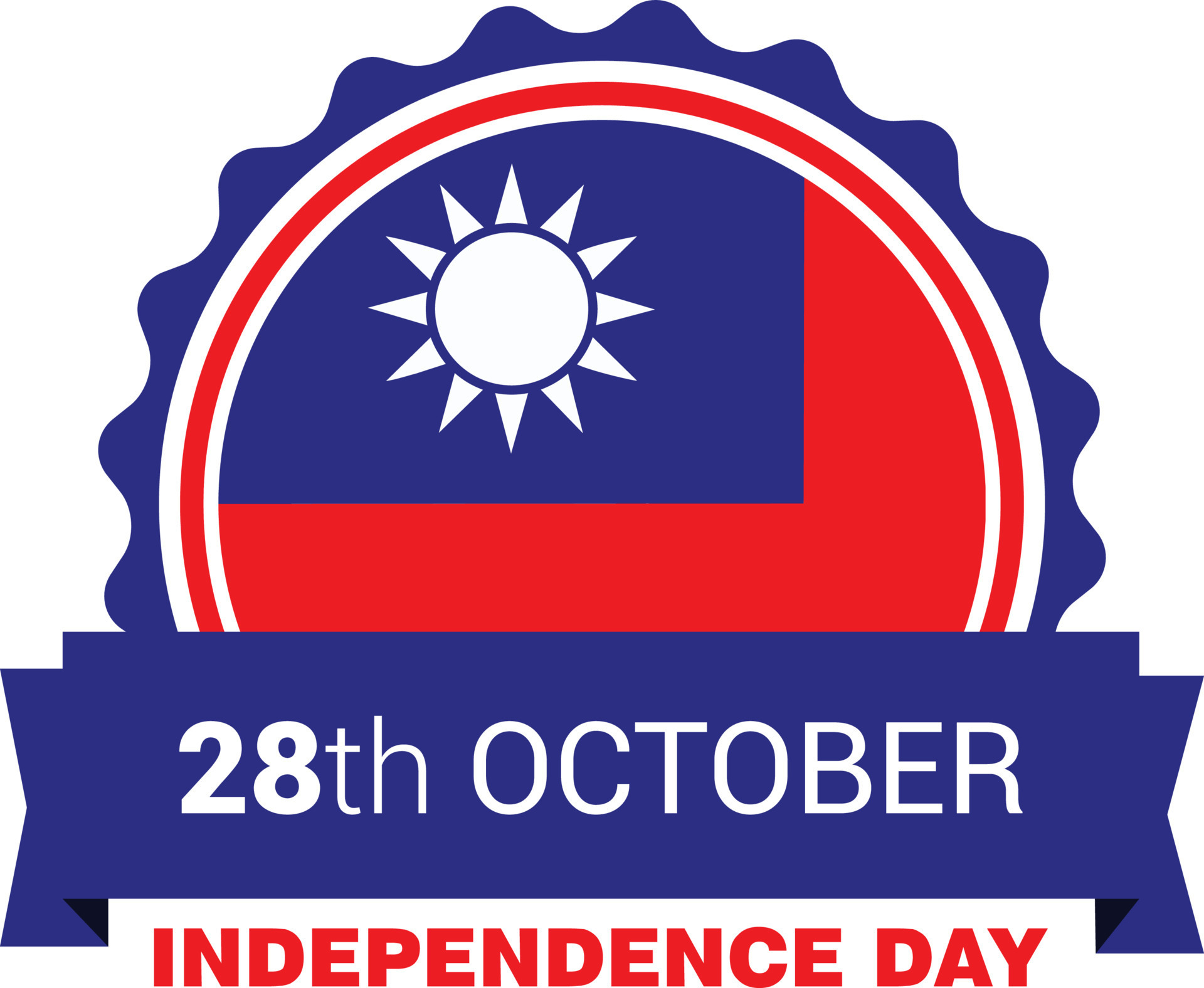 Taiwan Independence day design card vector 13283400 Vector Art at Vecteezy