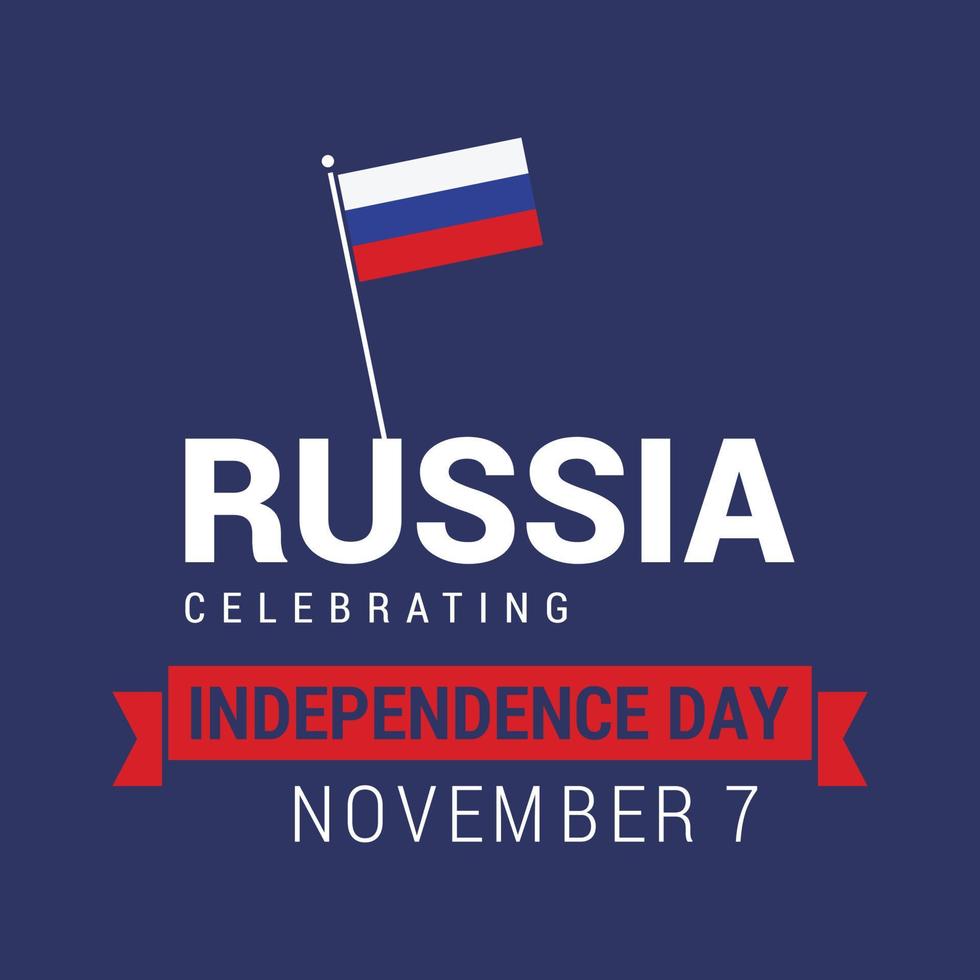 Russia Independence day design vector