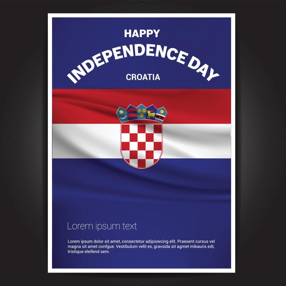 Happy Indpendence day design card vector with flags