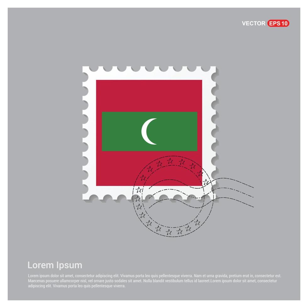 Maldives flag design vector