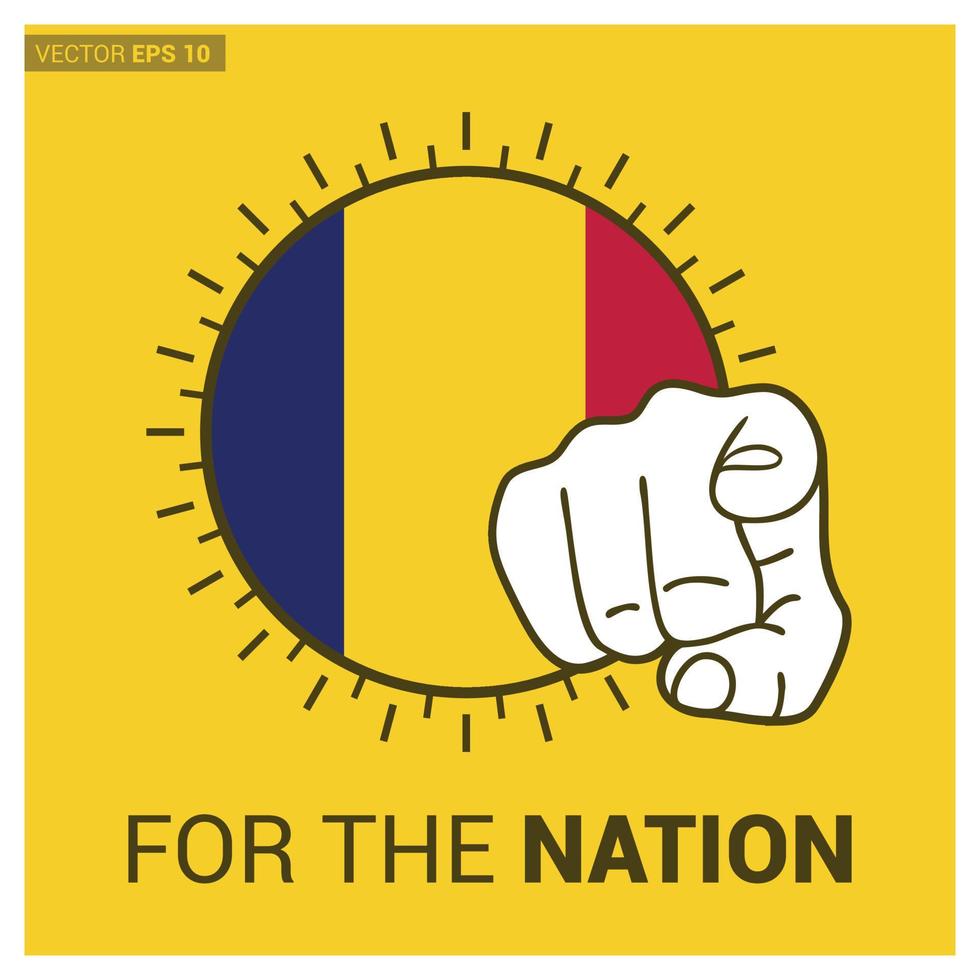 Country flag for nation with creative design vector