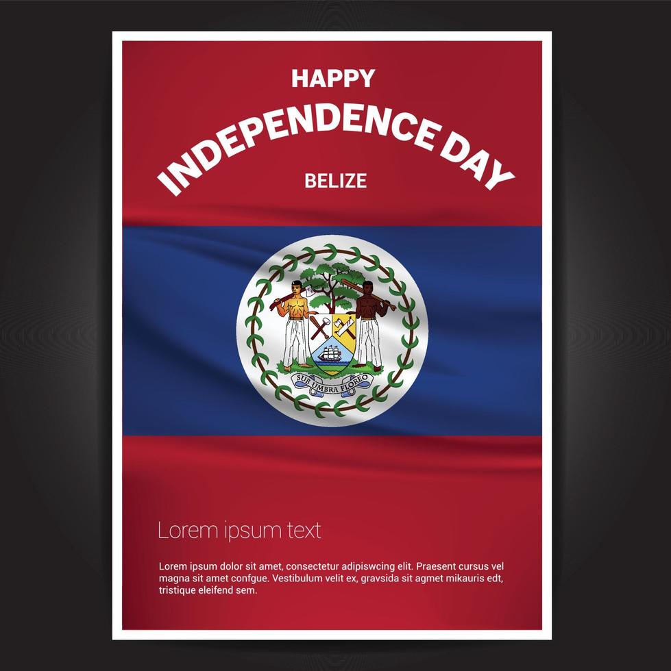 vector de tarjeta de diseño de feliz día de la independencia con banderas