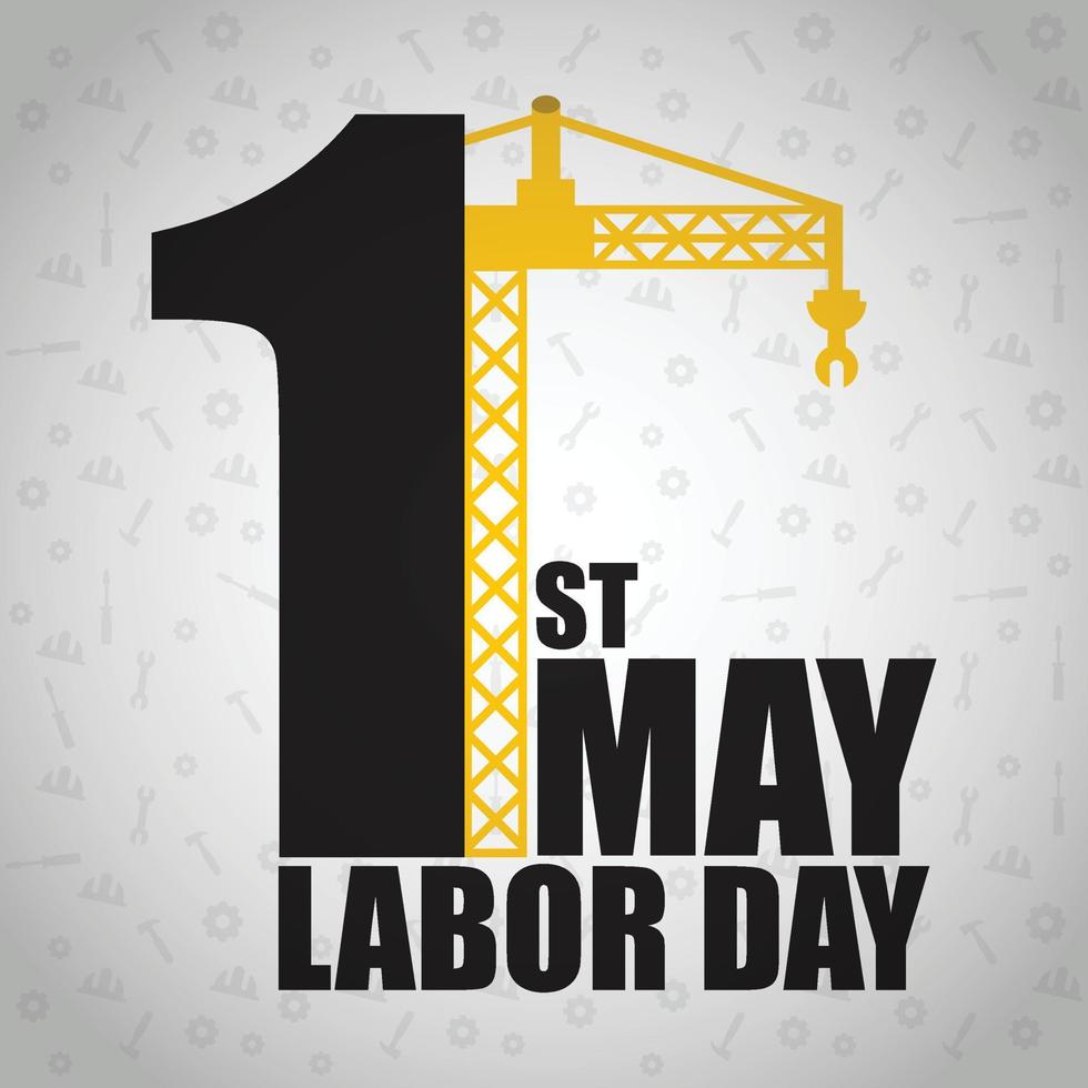Labour day design card vector