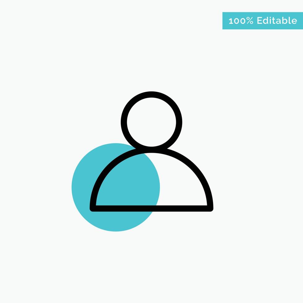 Account Avatar User turquoise highlight circle point Vector icon