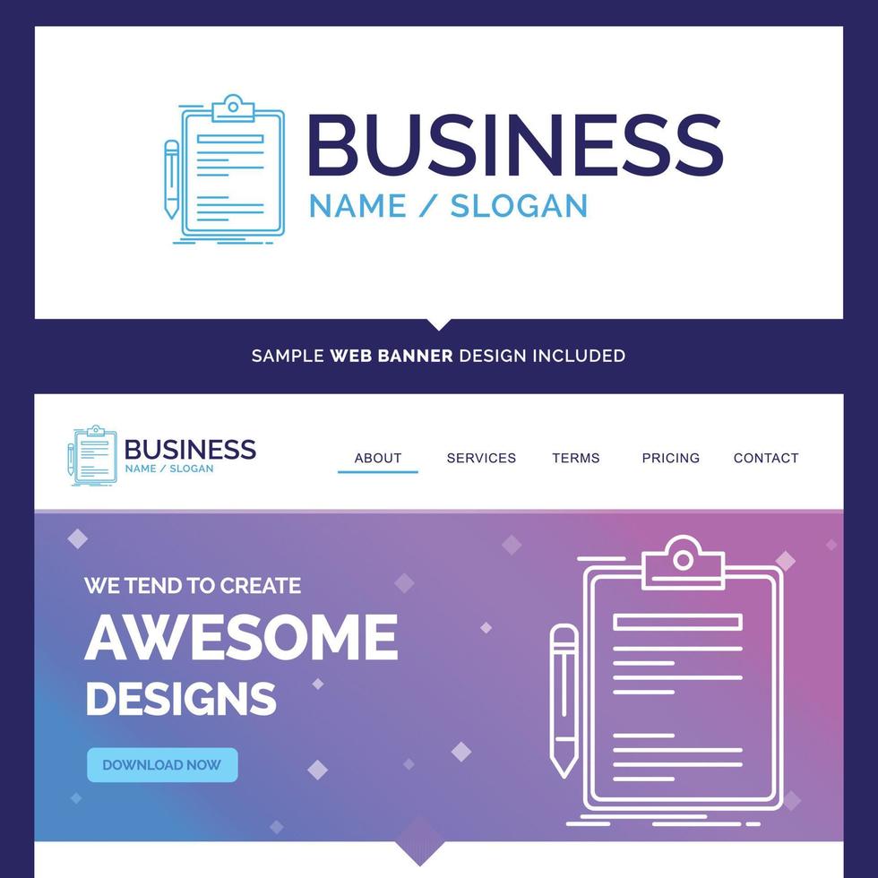 Beautiful Business Concept Brand Name Contract vector