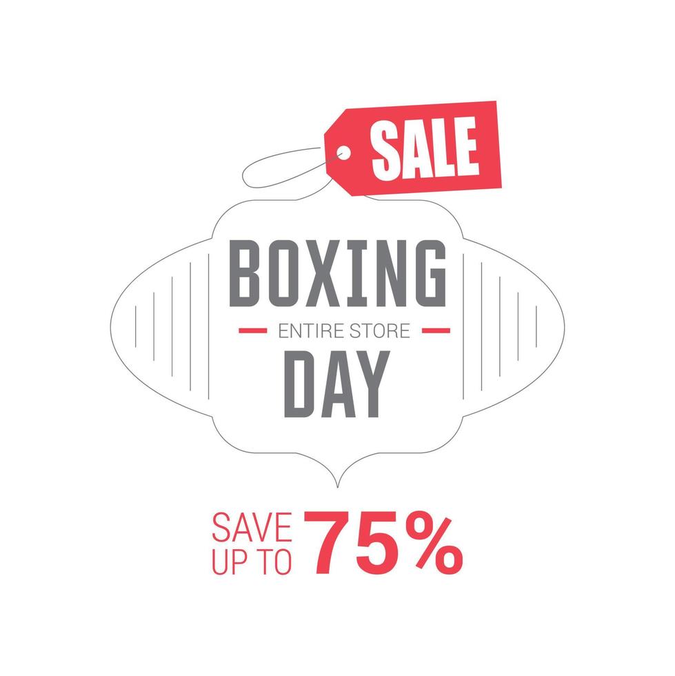 Boxing day sale card with elegent design vector