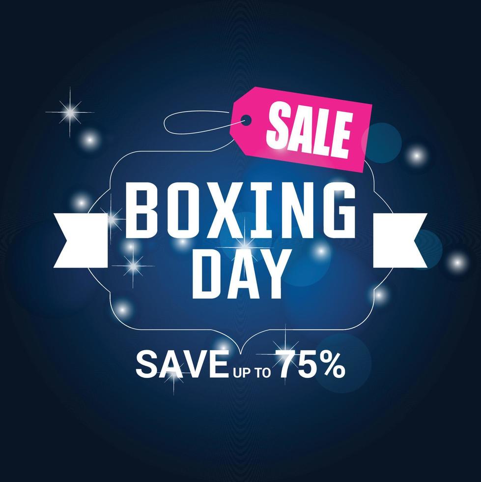 Boxing day sale card with elegent design vector