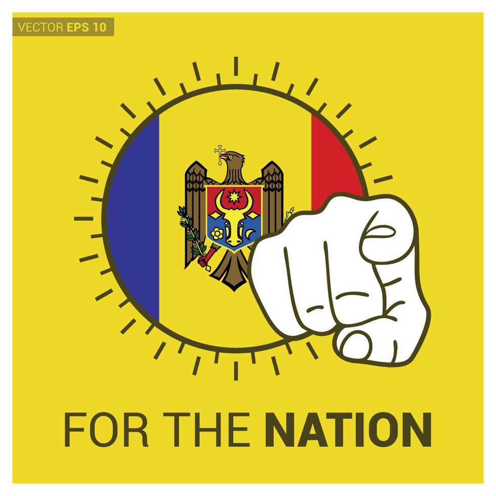 Country flag for nation with creative design vector
