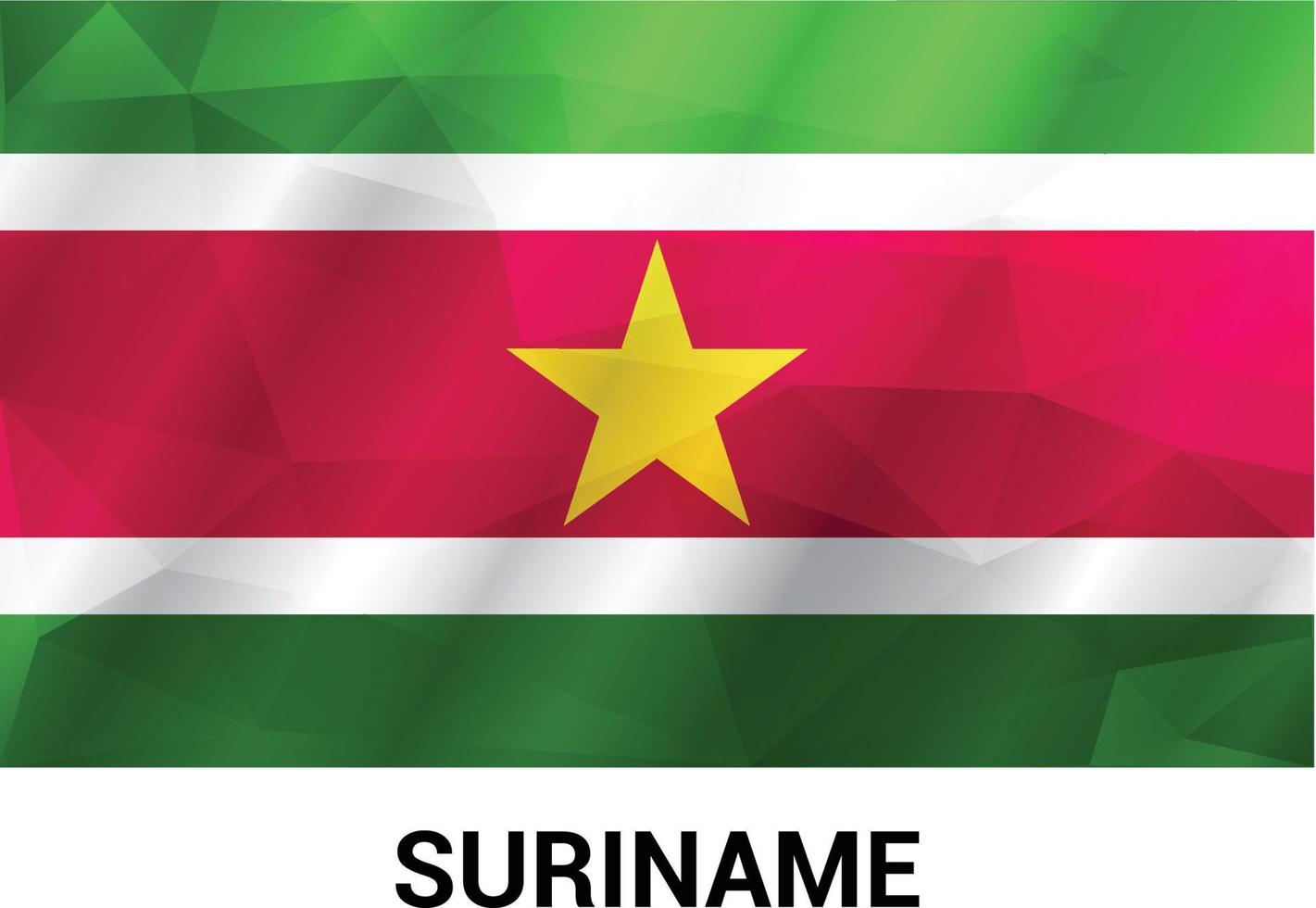 Suriname flag design vector