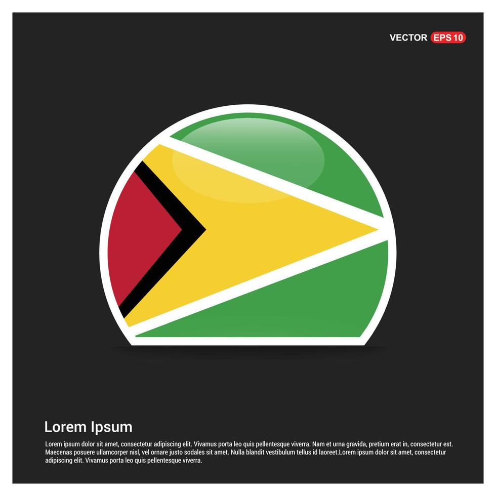 Guyana flag design vector