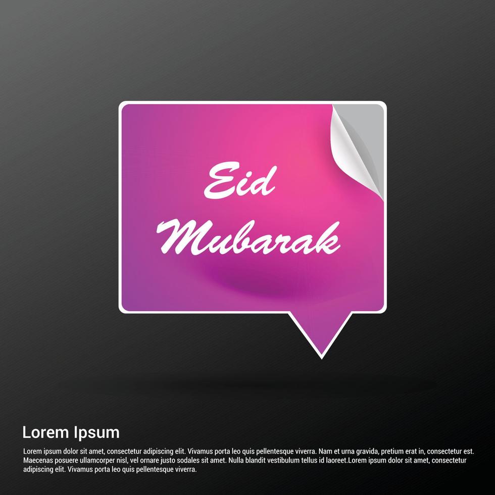 Eid Mubarak deisgn with typography and creative deisgn vector