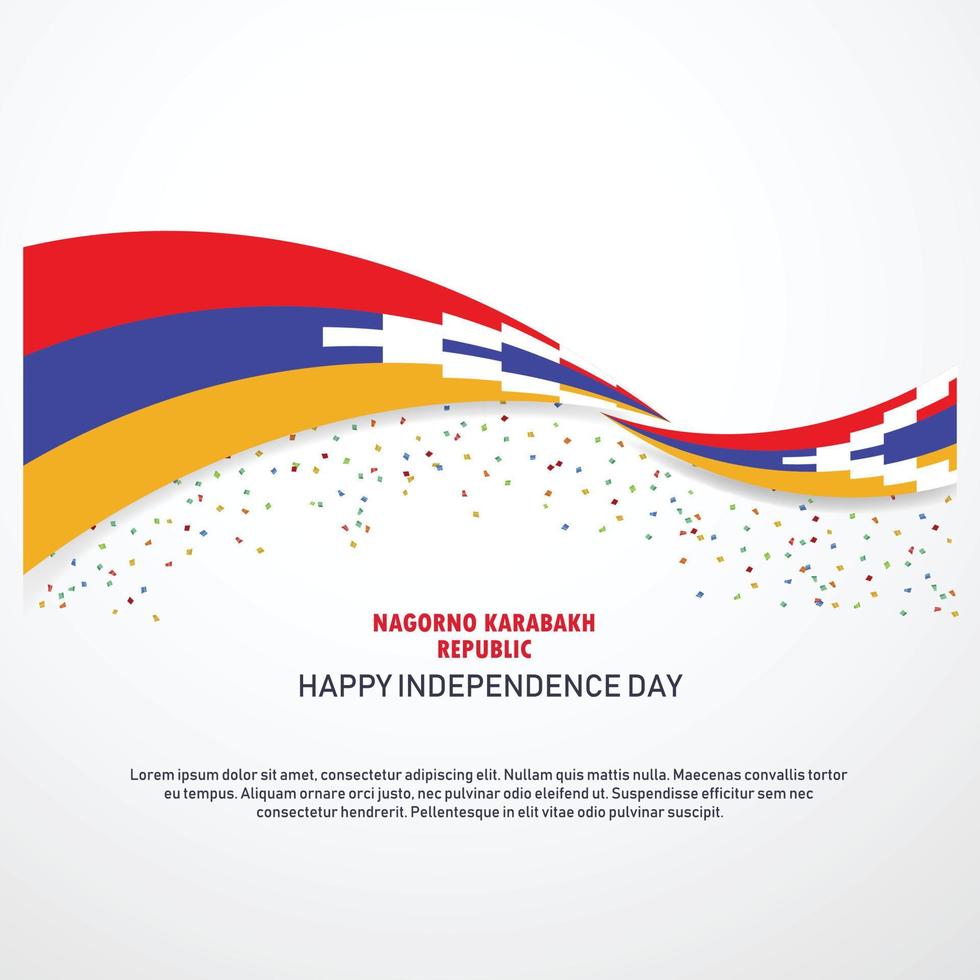 Nagorno Karabakh Republic Happy independence day Background vector