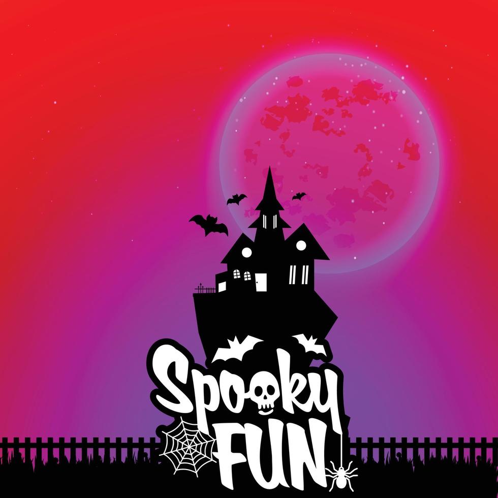 Happy Halloween scary Night background vector