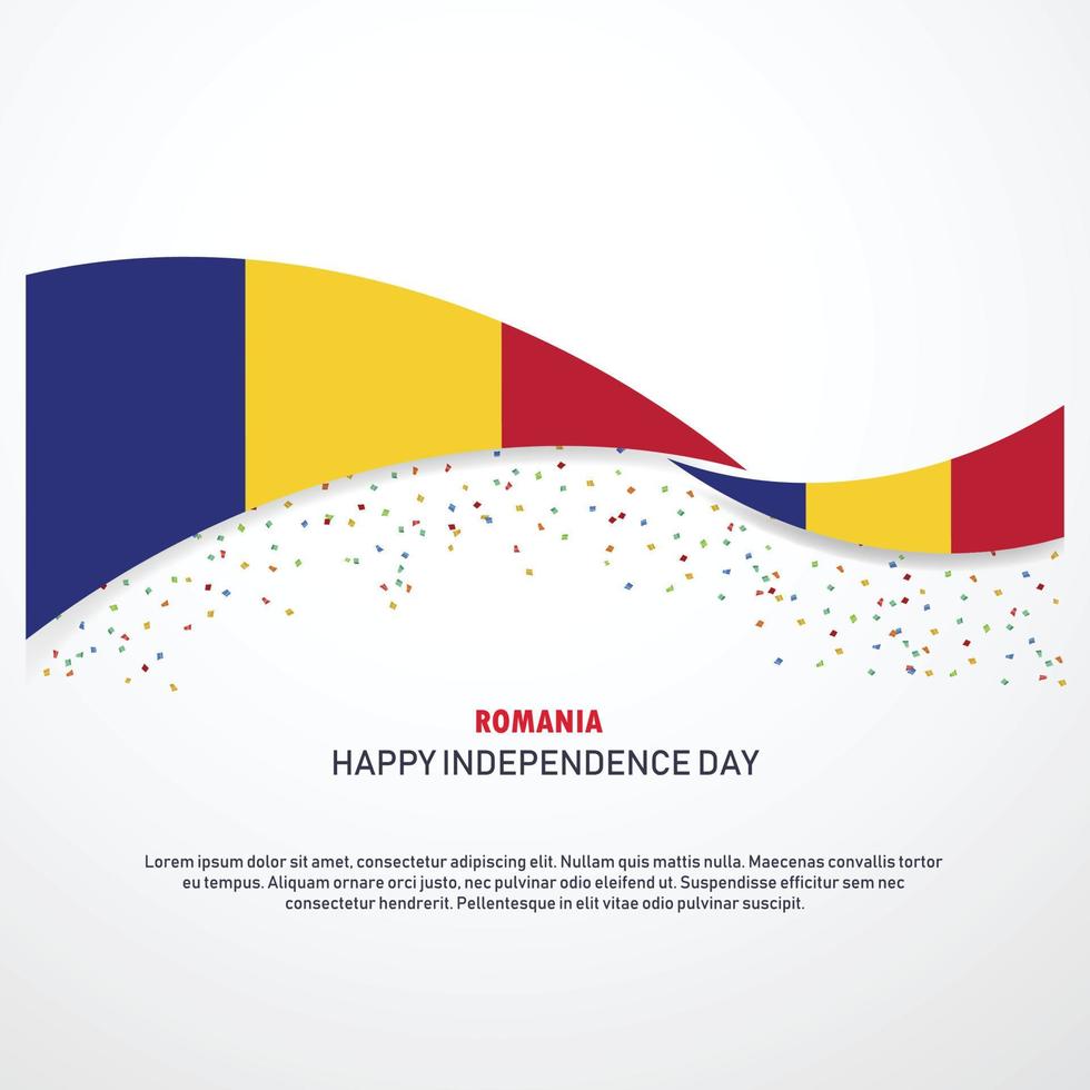 fondo de feliz día de la independencia de rumania vector