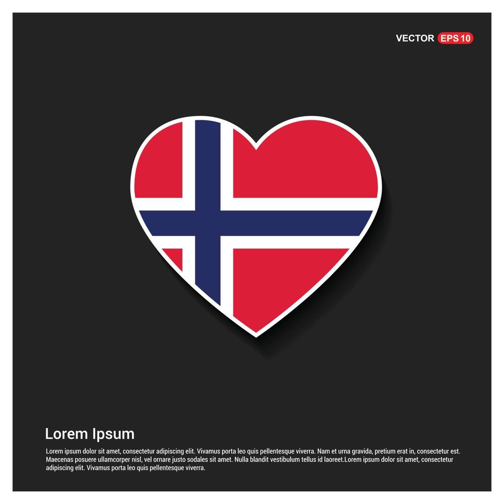 Norway flag design vector