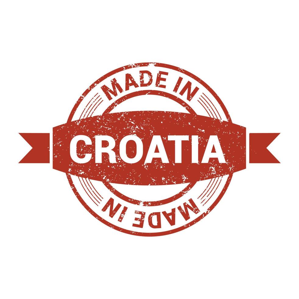 Croatia stamp design vector