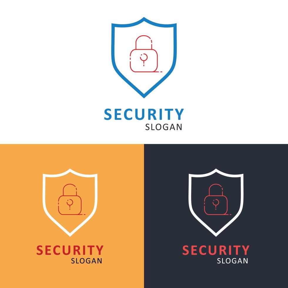 Security design with sheild logo vector