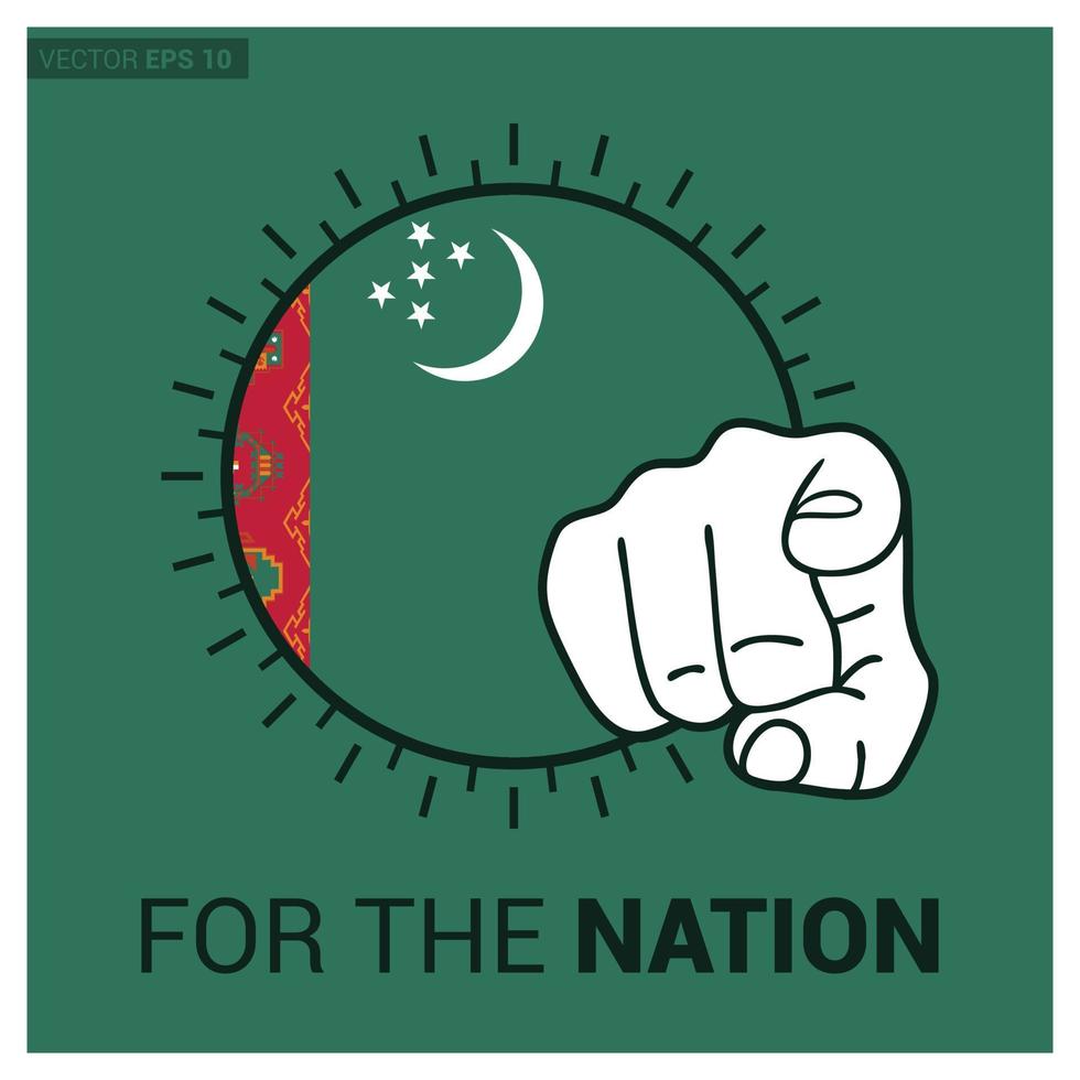Country flag for nation with creative design vector
