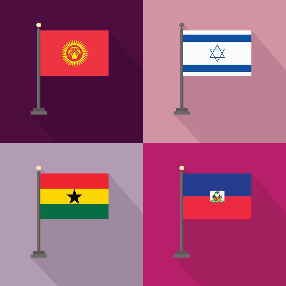 World country flags design vector