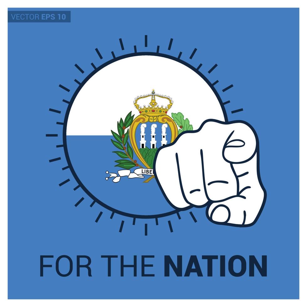 Country flag for nation with creative design vector