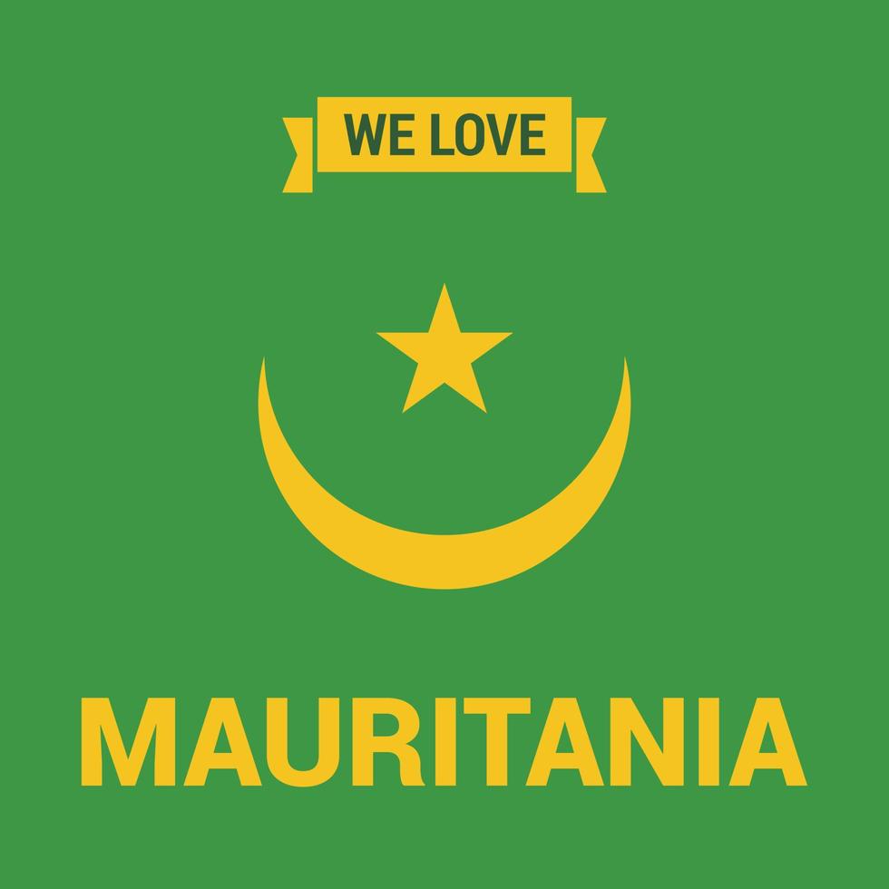 Mauritania Flag design vector