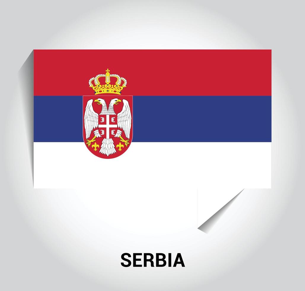 vector de tarjeta de diseño de banderas de serbia