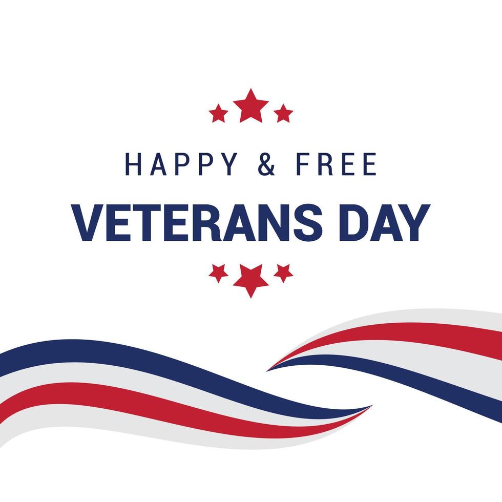 Happy Veterans day design with typography vector