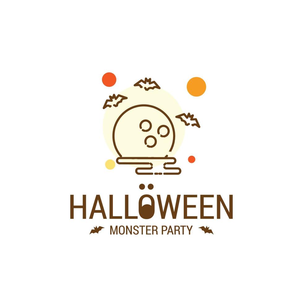 Happy Halloween design with typography and white background vector