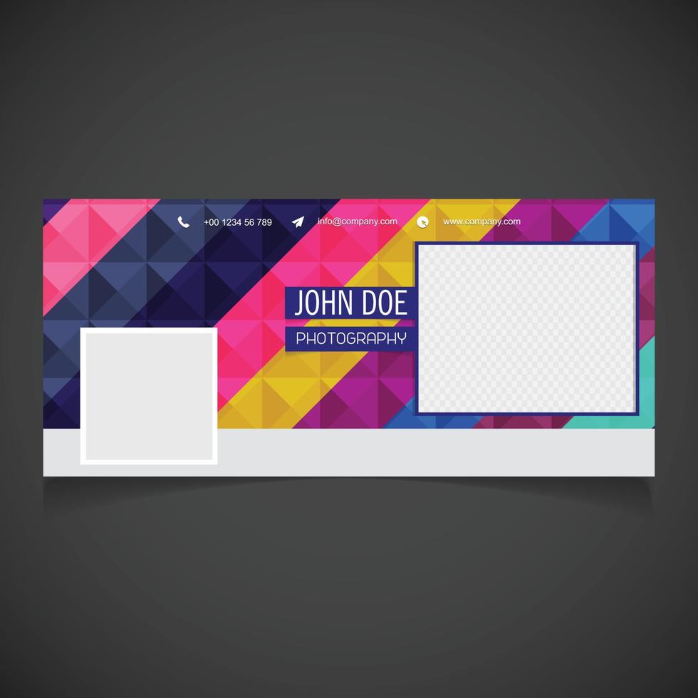 Abstract pattern social media cover design vector