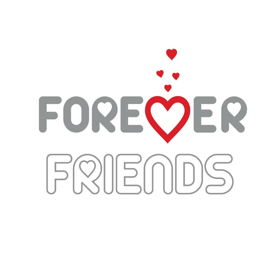 Happy Freindship day design with typography vector