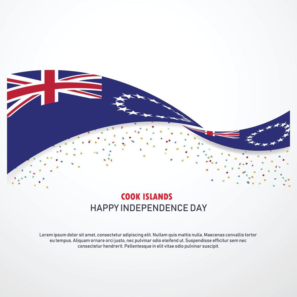 Cook Islands Happy independence day Background vector
