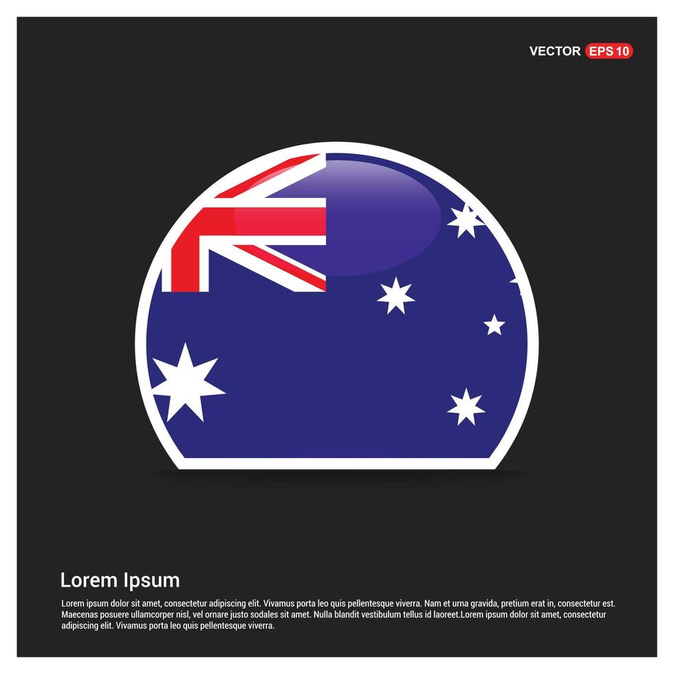Australia flag design vector