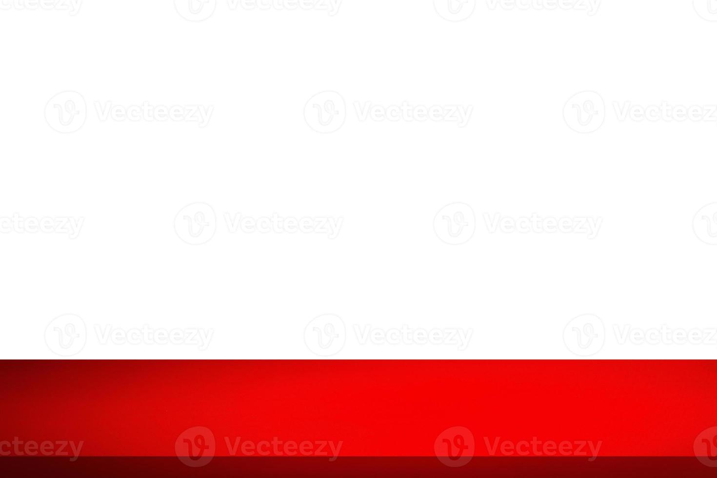 Empty luxury red table top isolated on white background photo