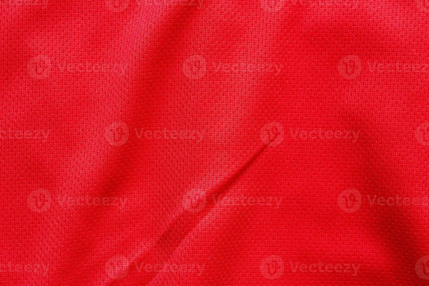 Red sports clothing fabric football shirt jersey texture background photo