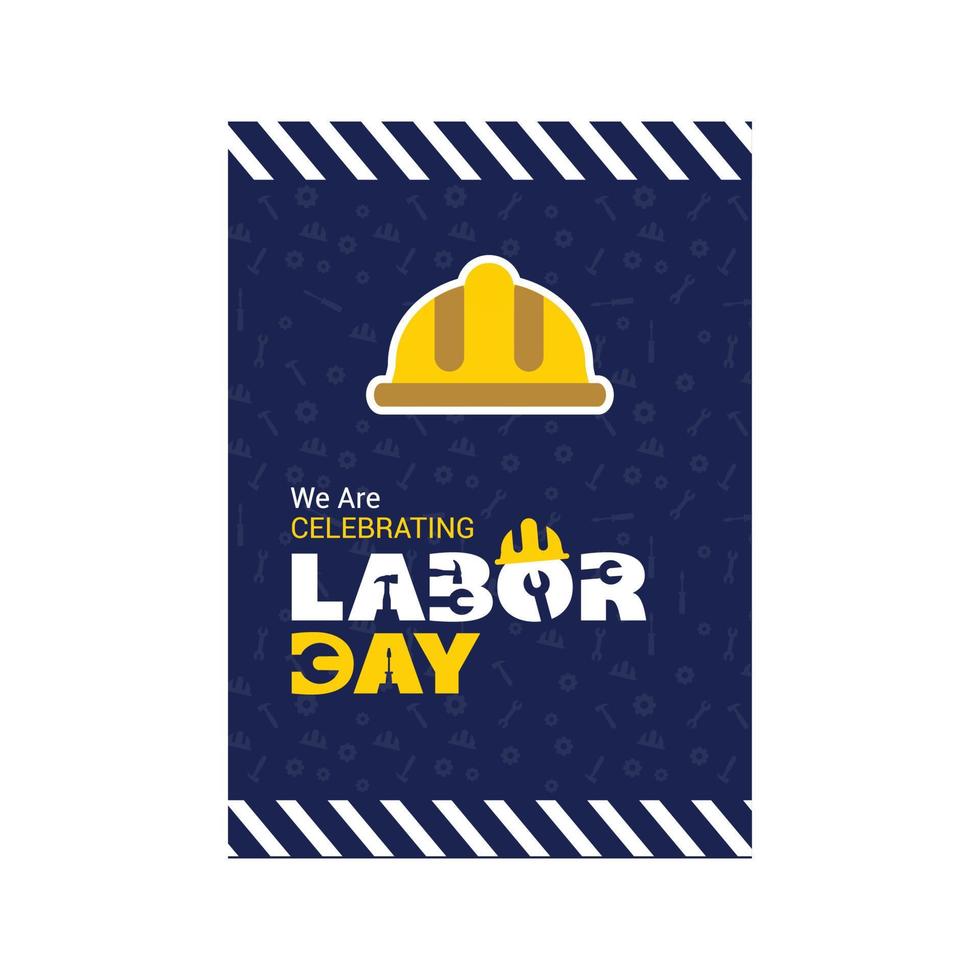 Celebrating labour day design with typography vector