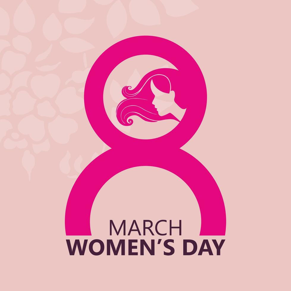 Women's day design card with creative design vector