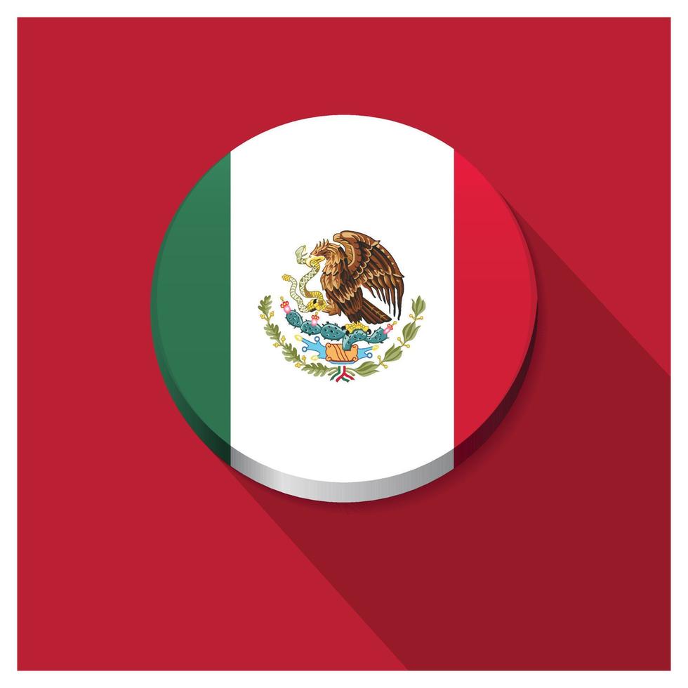 Mexico flag design vector