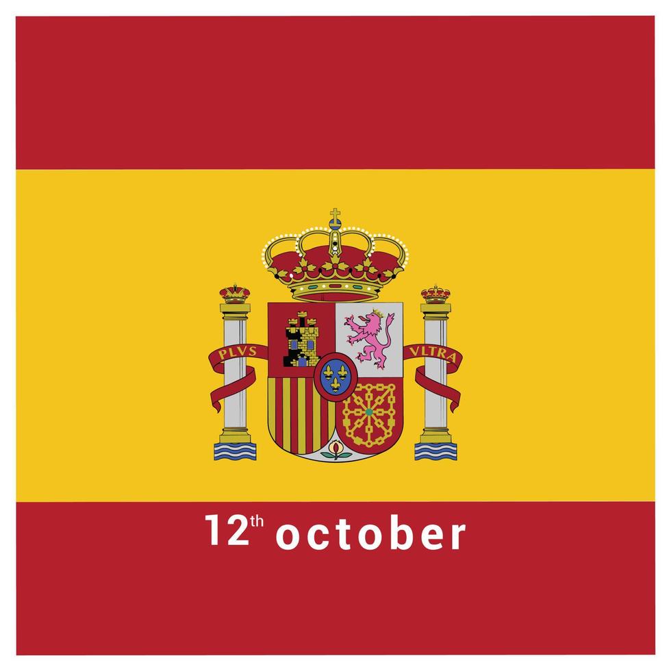 Spain Independence day design card vector