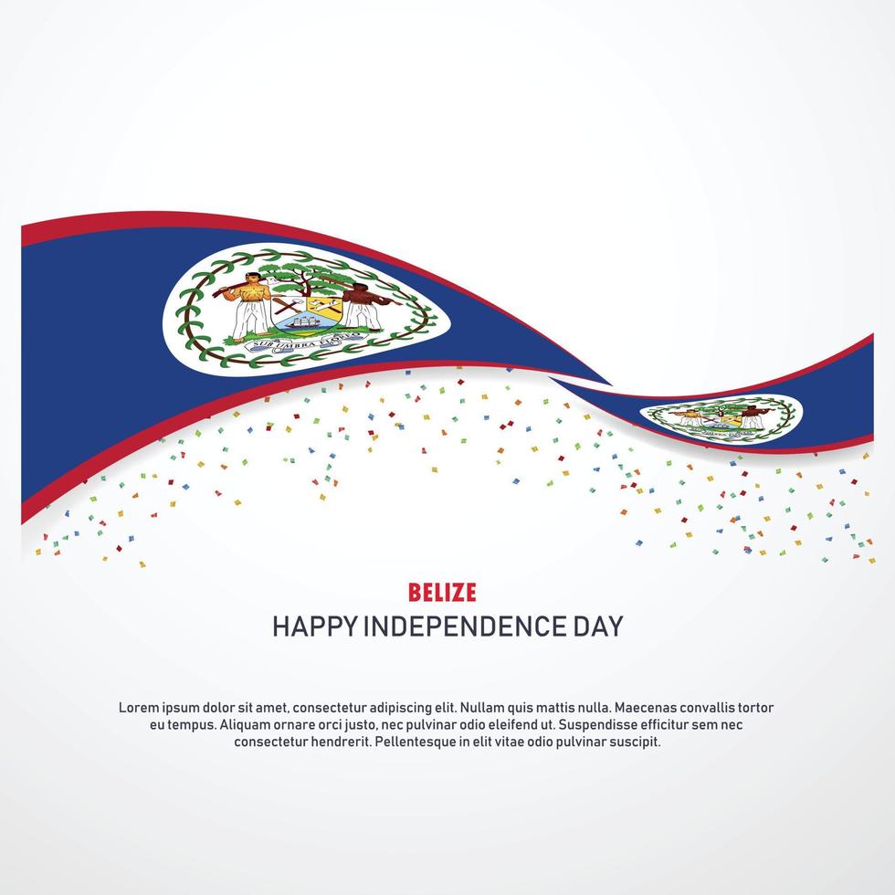Belize Happy independence day Background vector