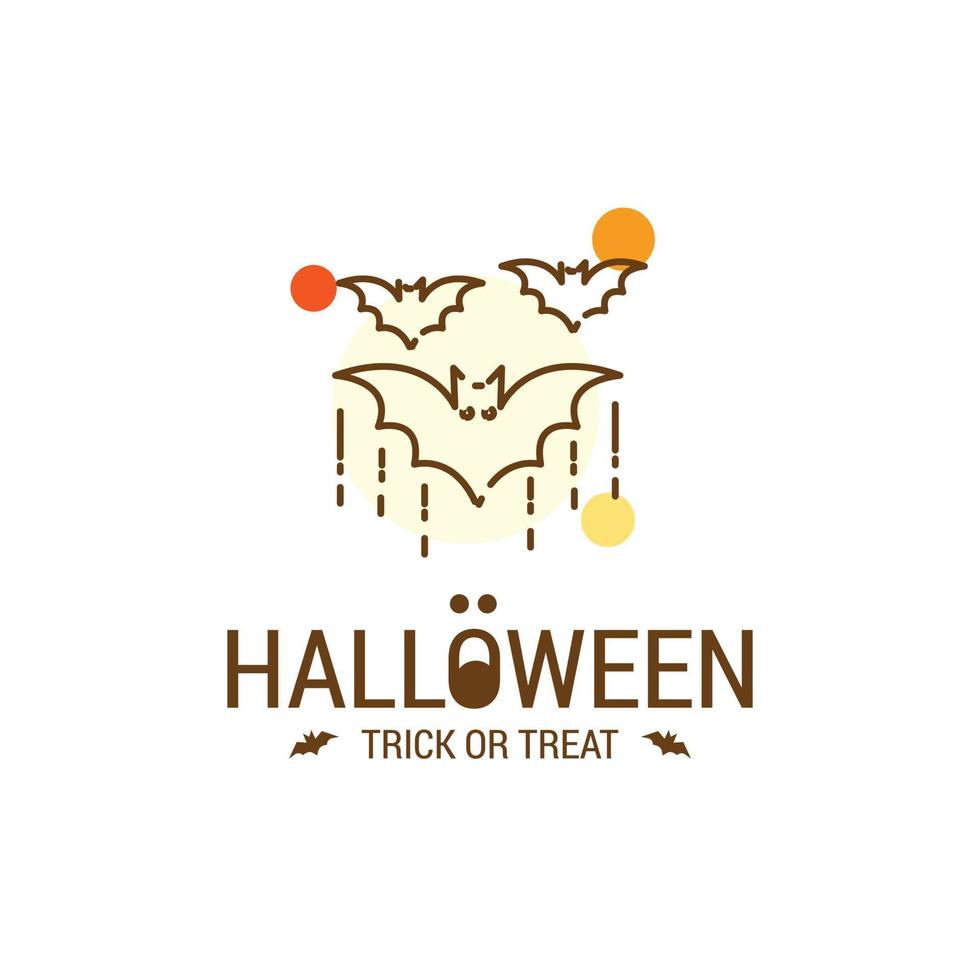 Happy Halloween design with typography and white background vector