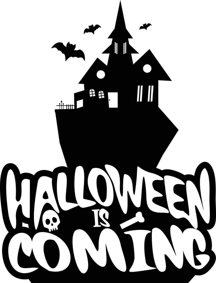 Halloween design with typography and white background vector vector illustration
