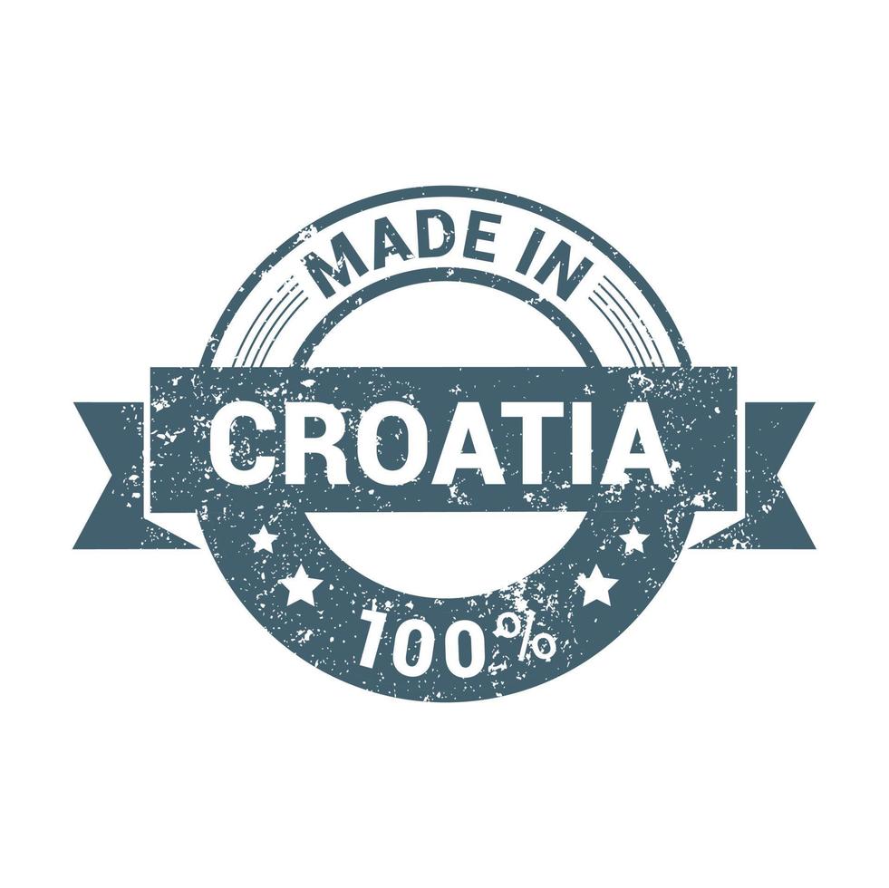 vector de diseño de sello de croacia