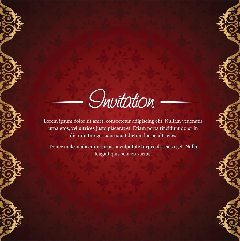 Invitation card with creative design vector