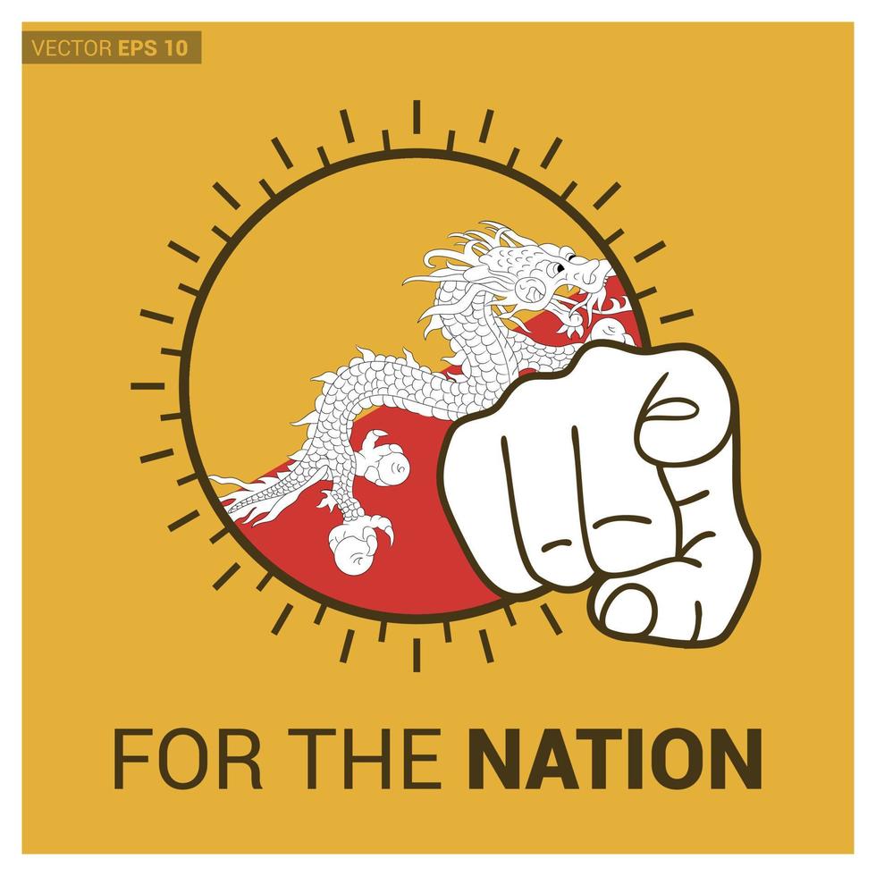 Country flag for nation with creative design vector