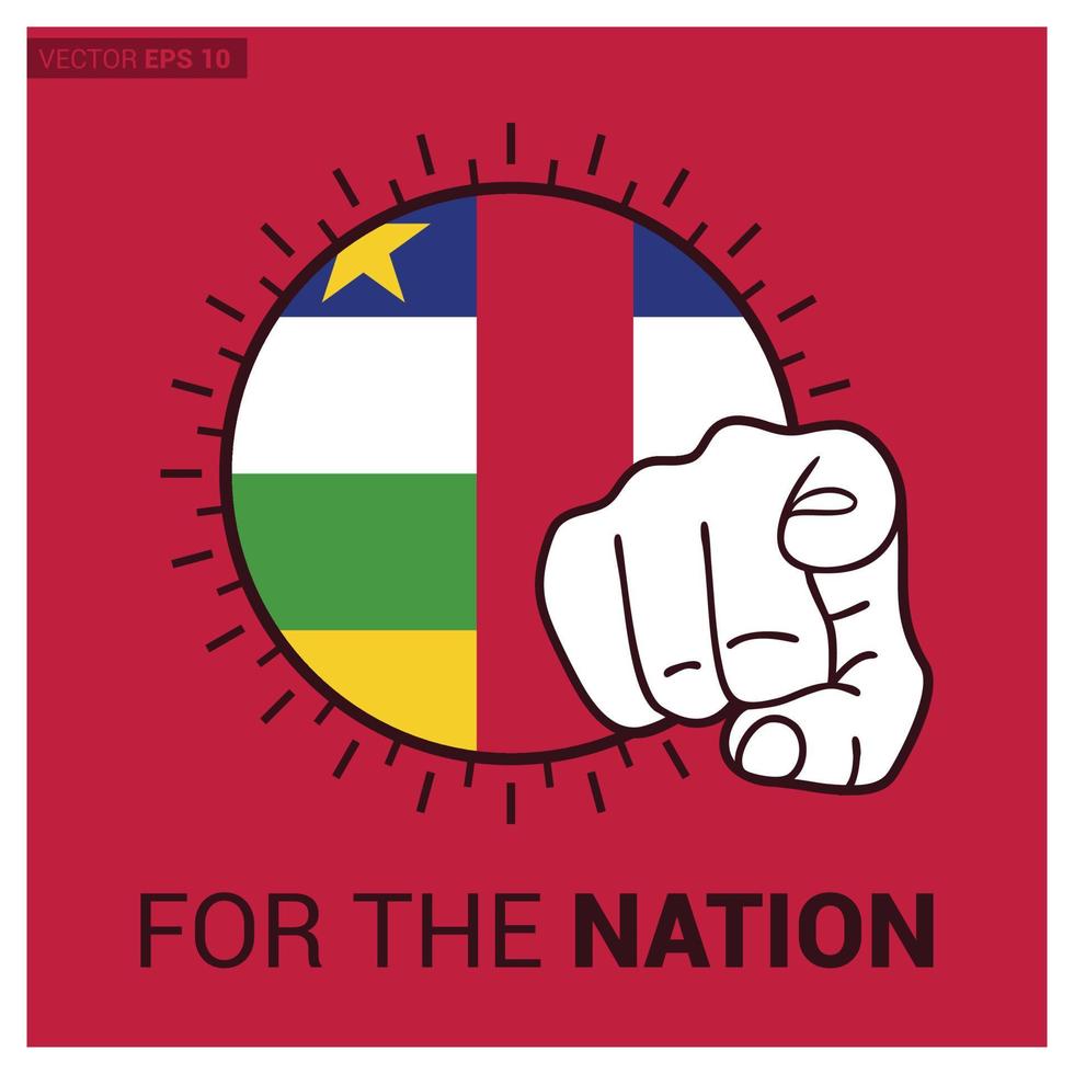 Country flag for nation with creative design vector