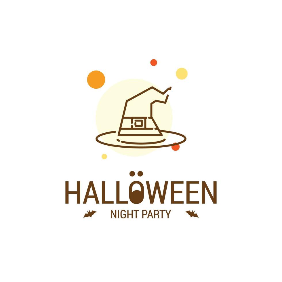 Happy Halloween design with typography and white background vector