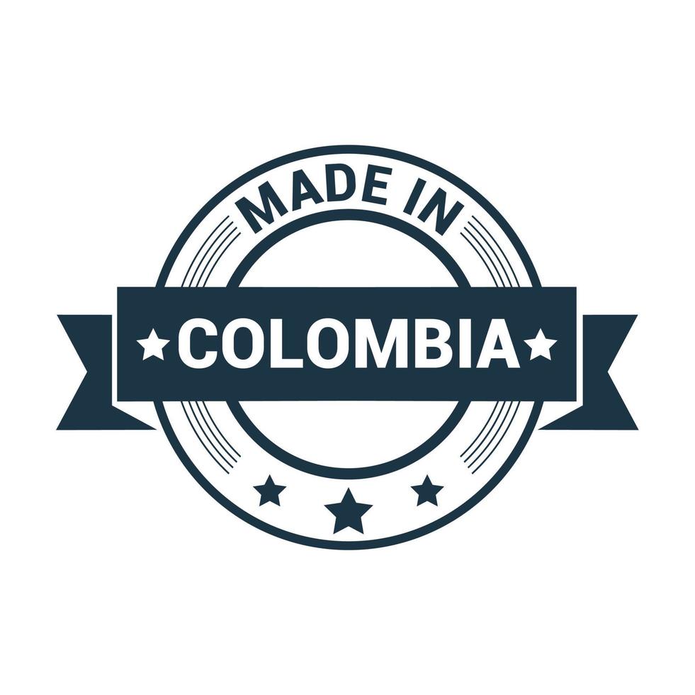 vector de diseño de sello de colombia