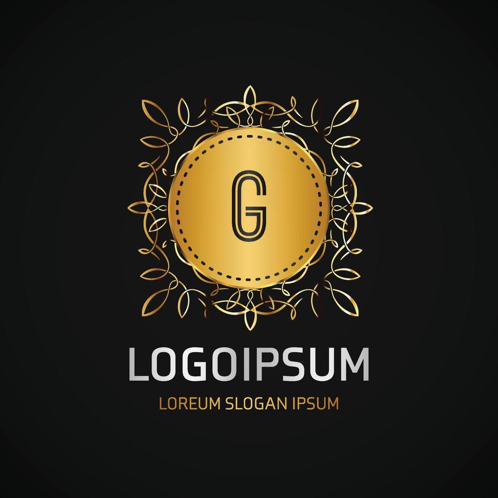 diseño de logotipo alfabético con diseño elegante y tipografía vectorial vector